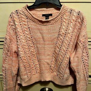 Forever 21 Pink Crop Top sweater - Size Medium